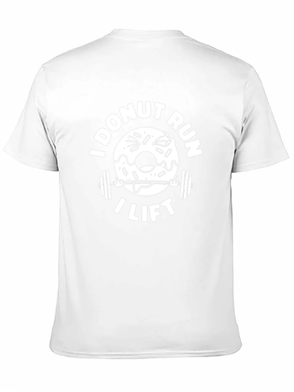 I Donut Run I Lift Black T-Shirt Gym Workout Humor Tee product image 10