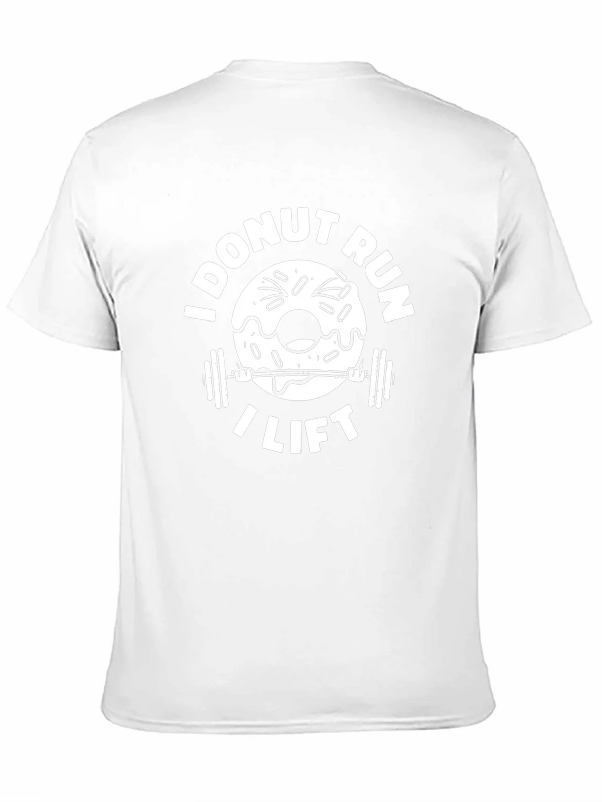 I Donut Run I Lift Black T-Shirt Gym Workout Humor Tee product image 10