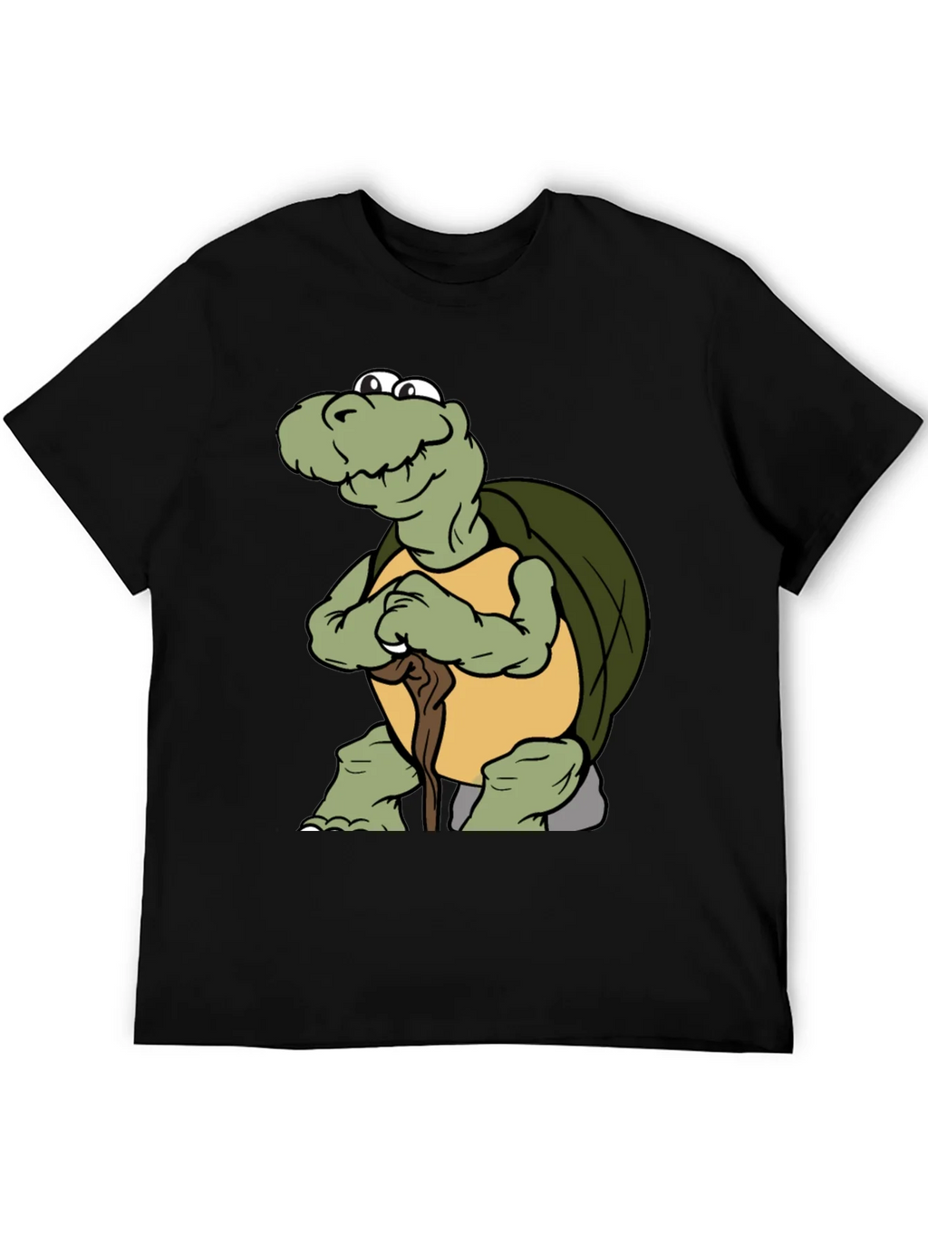 Funny Turtle Cartoon Black T-Shirt product image 5