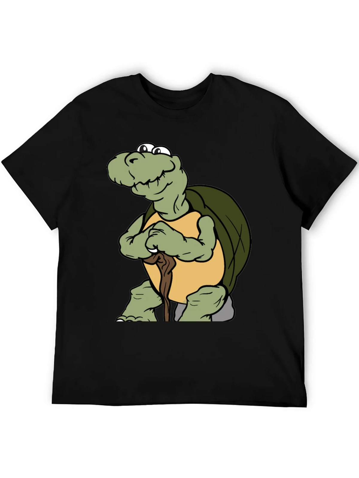 Funny Turtle Cartoon Black T-Shirt product image 5