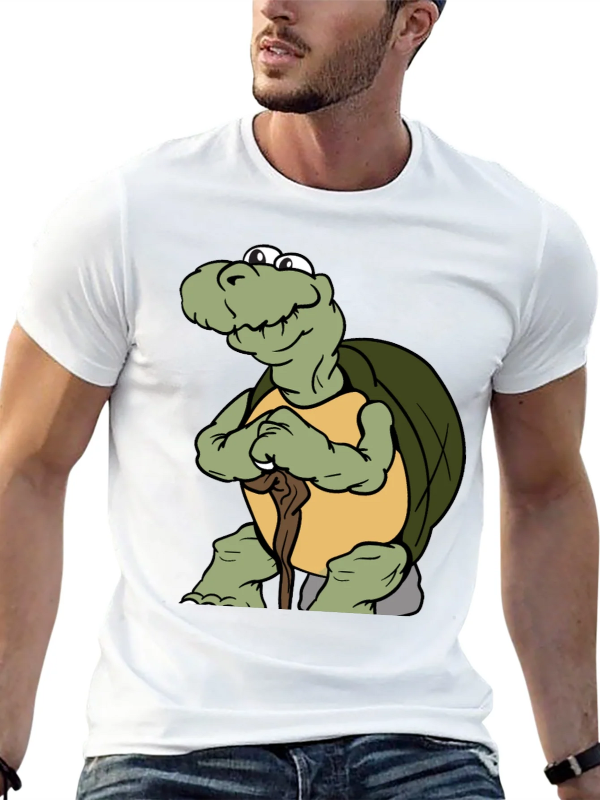 Funny Turtle Cartoon Black T-Shirt product image 12