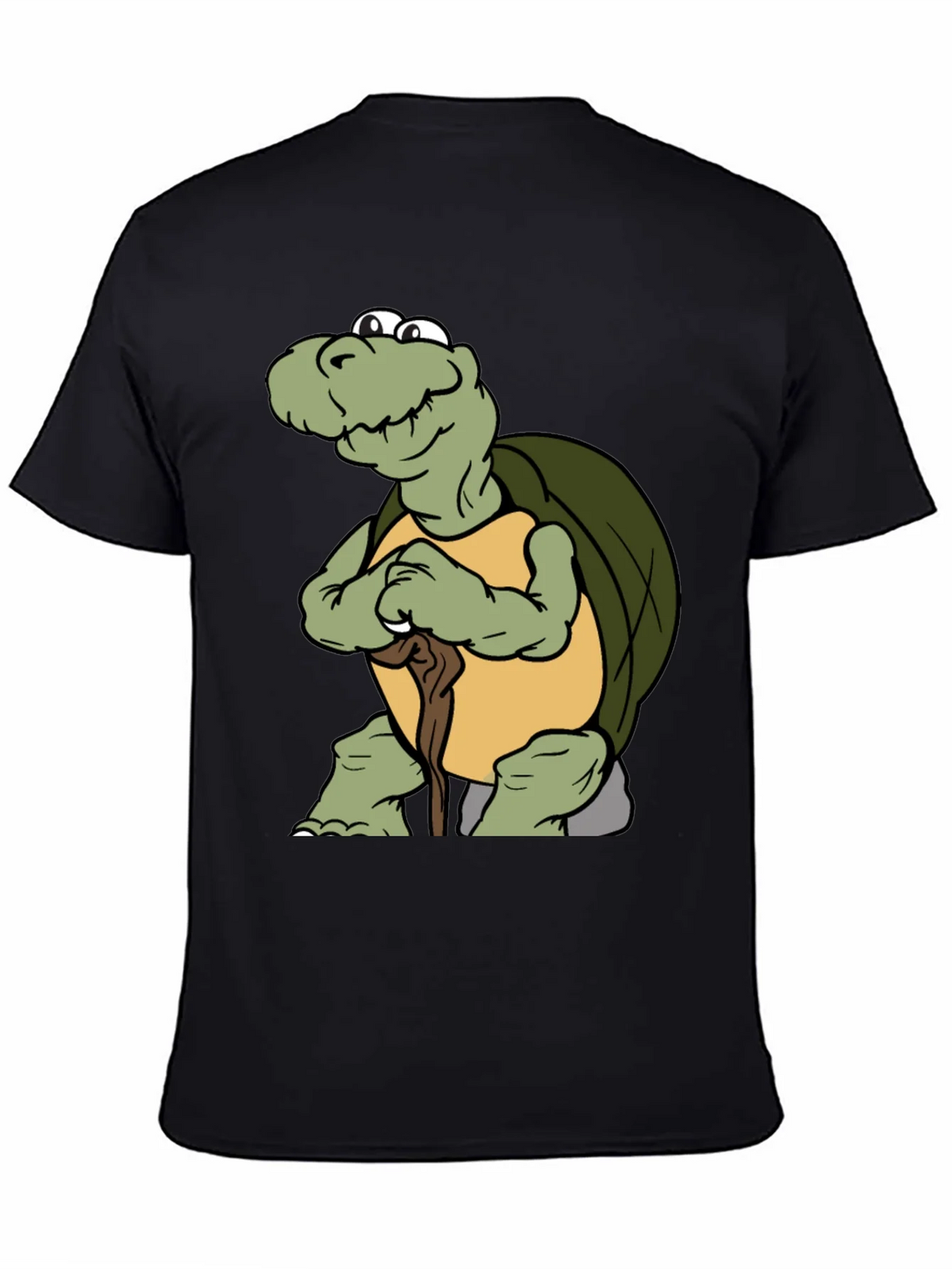 Funny Turtle Cartoon Black T-Shirt product image 4