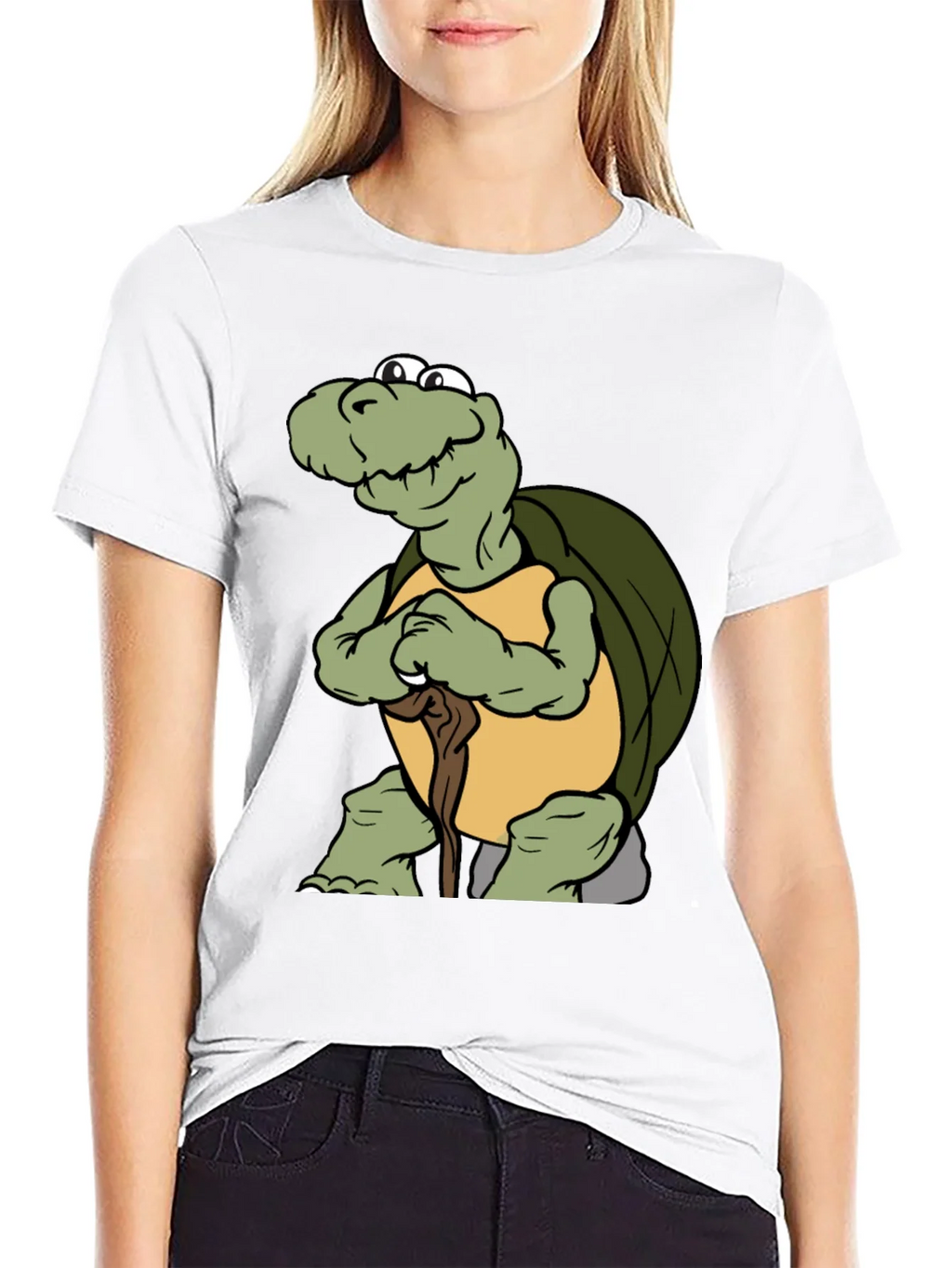 Funny Turtle Cartoon Black T-Shirt product image 8