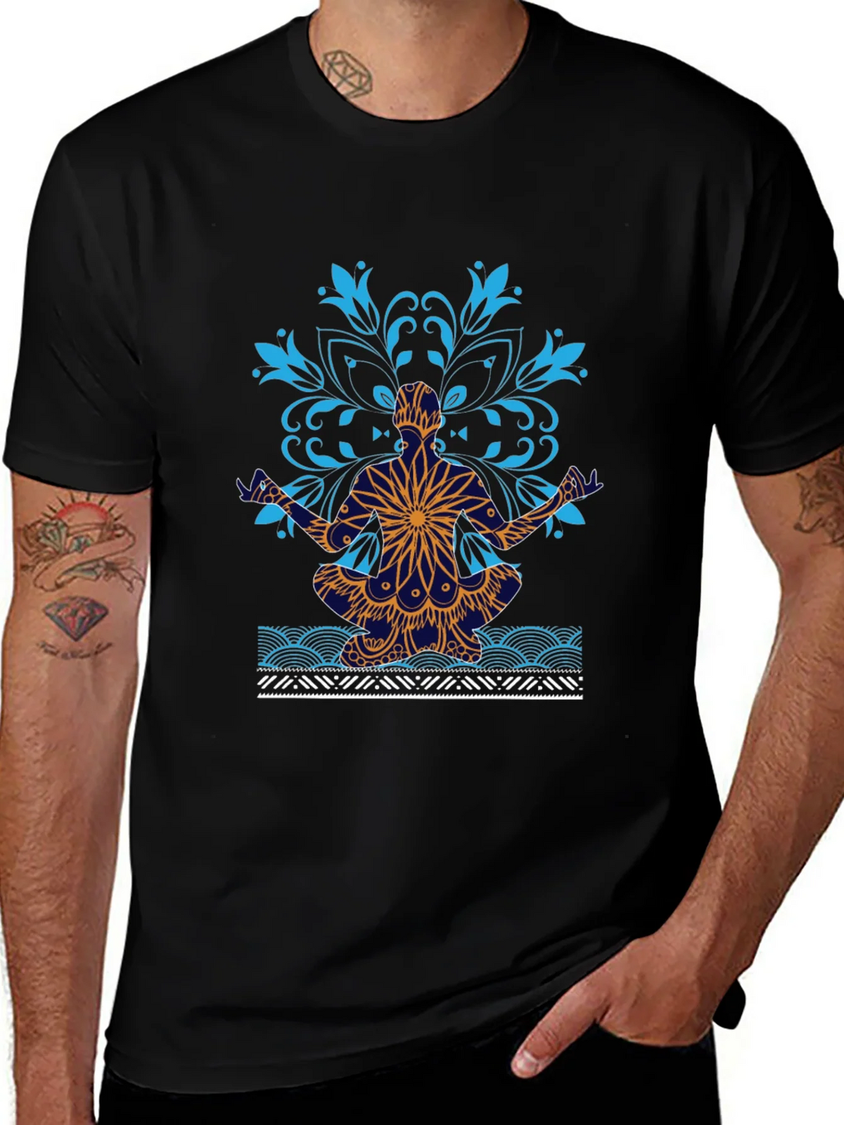 Yoga Mandala Graphic Tee - Meditative Style product image 1