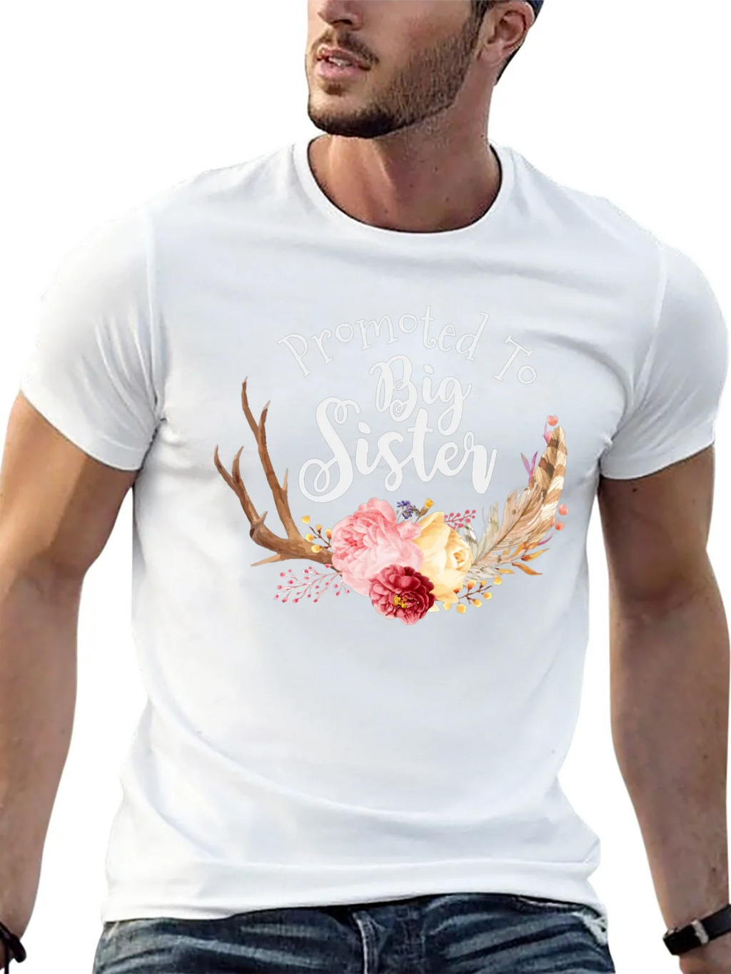 Promoted To Big Sister Floral T-Shirt product image 12