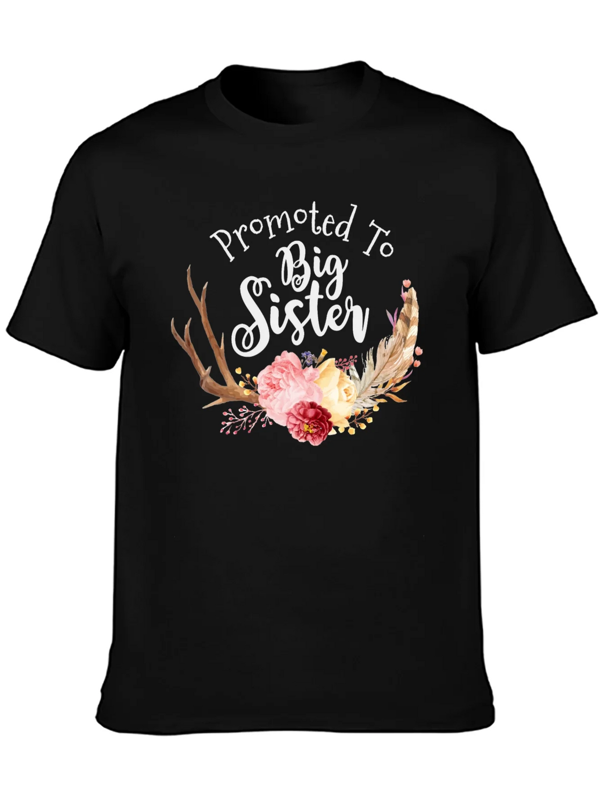 Promoted To Big Sister Floral T-Shirt product image 3