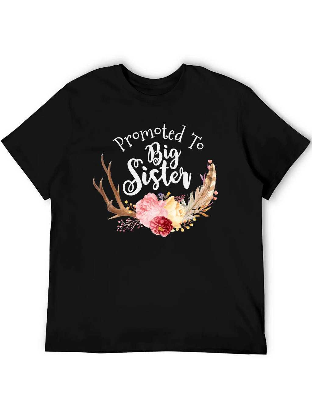 Promoted To Big Sister Floral T-Shirt product image 5