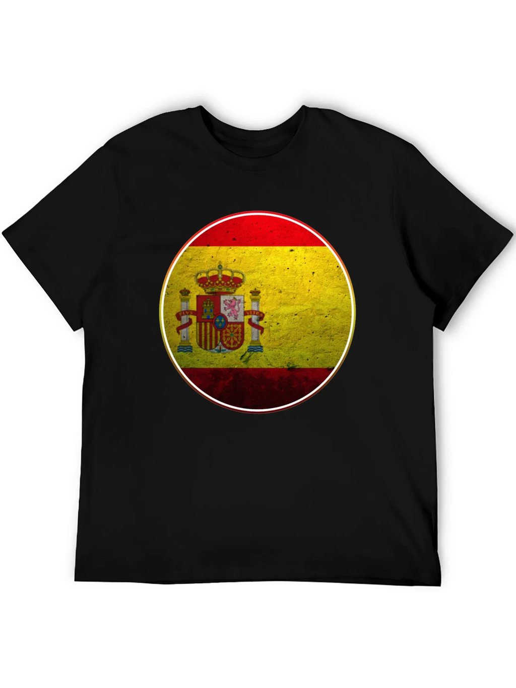Spain Flag Graphic T-Shirt - Black Cotton Tee product image 5