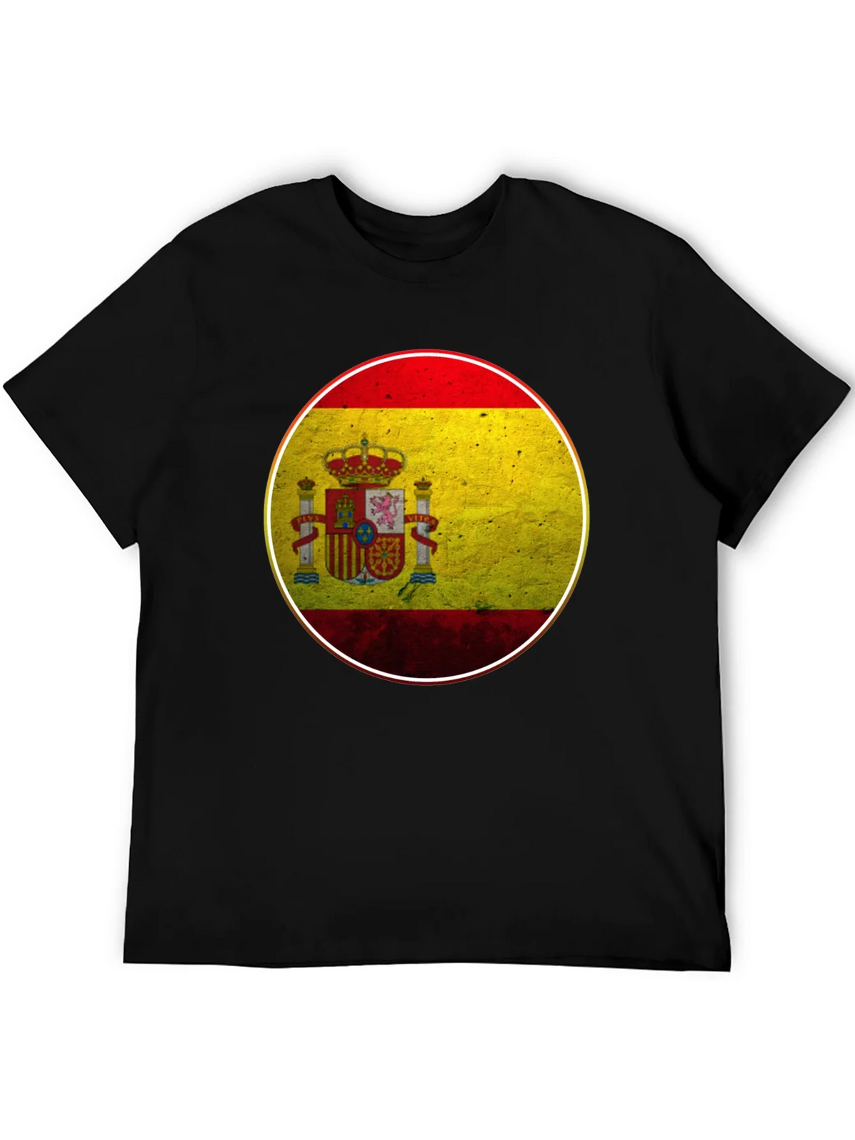 Spain Flag Graphic T-Shirt - Black Cotton Tee product image 5
