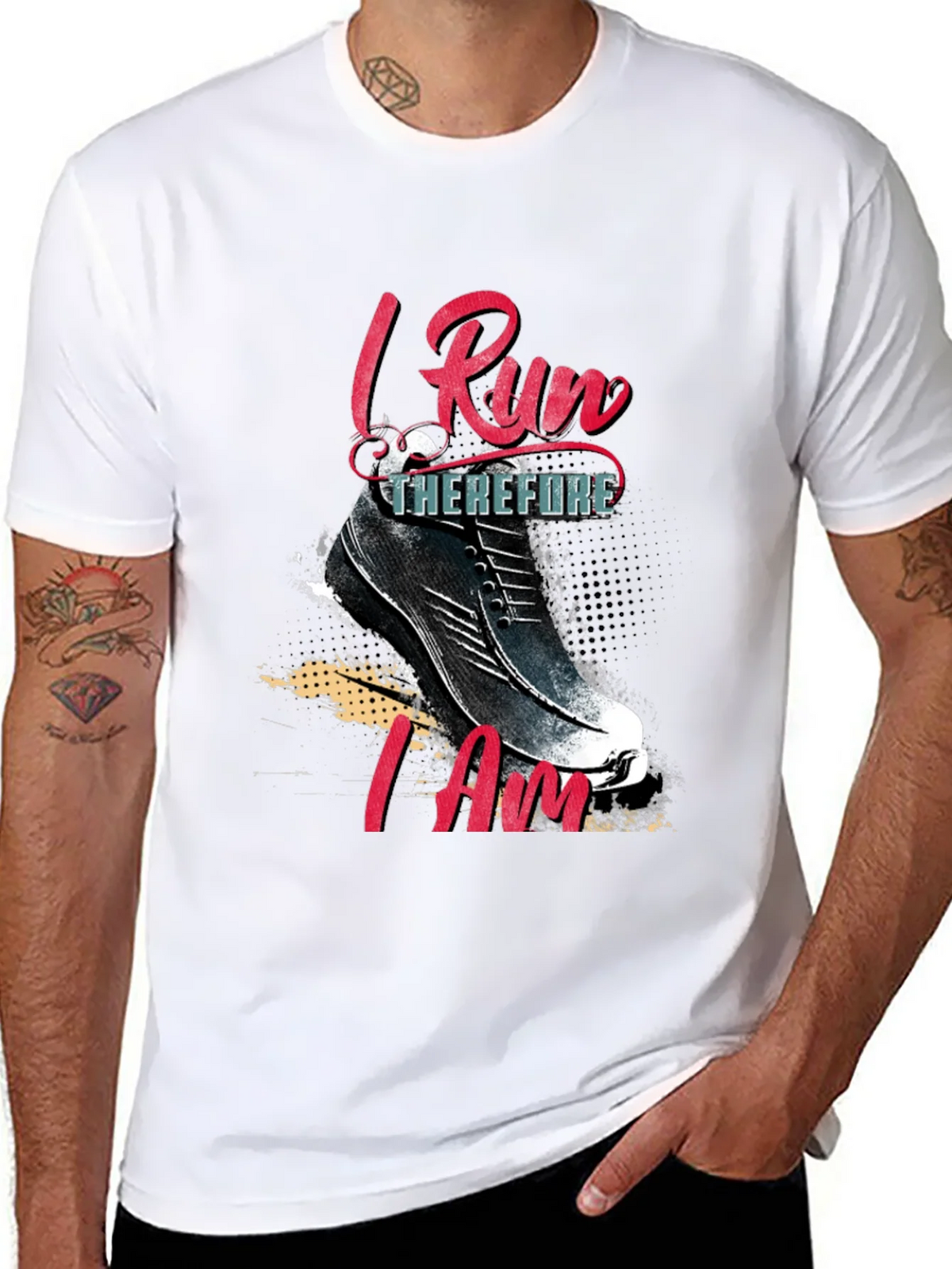 I Run Therefore I Am Graphic Tee product image 6