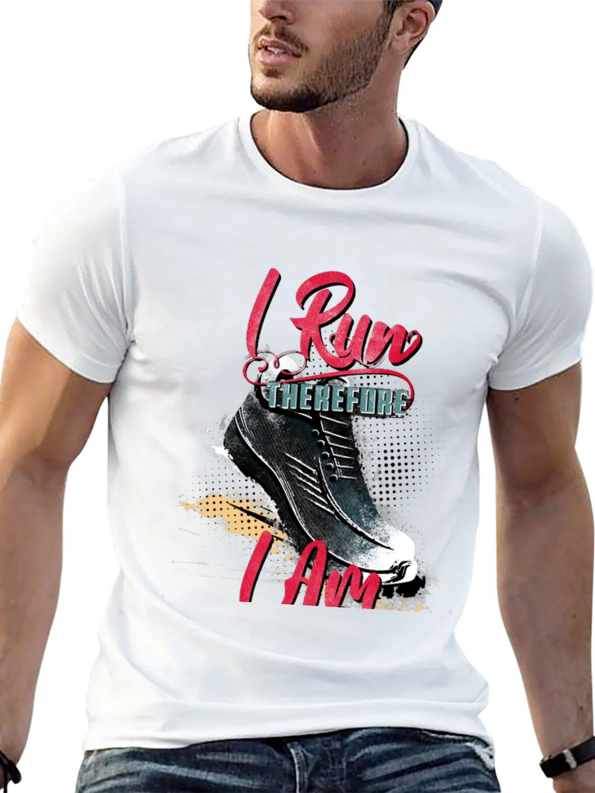 I Run Therefore I Am Graphic Tee product image 10