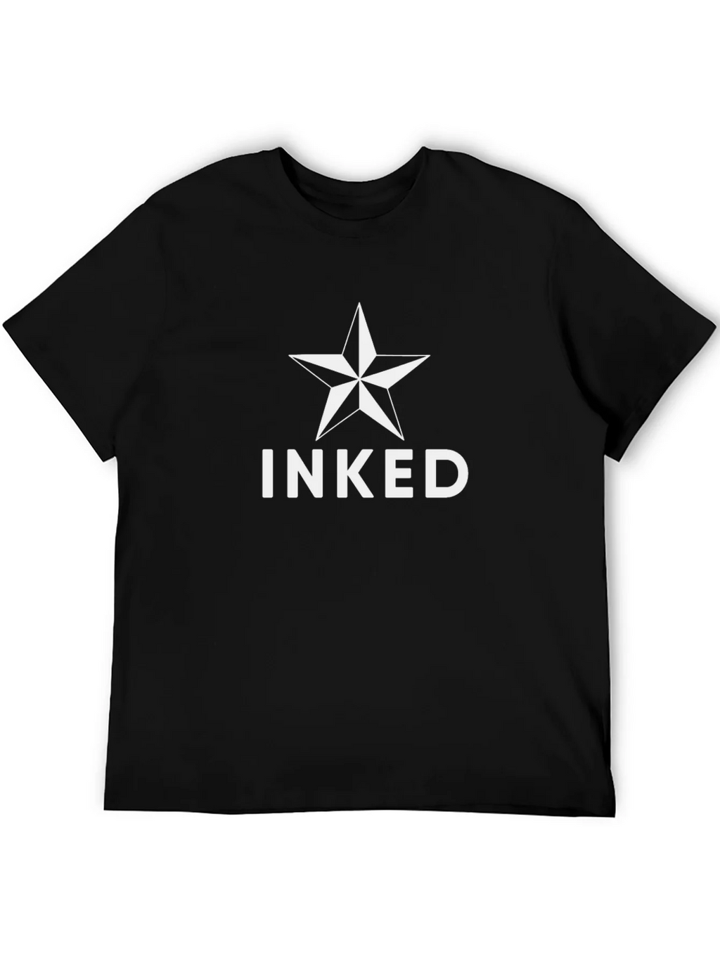 Inked Star Graphic T-Shirt - Black Crew Neck Tee product image 5