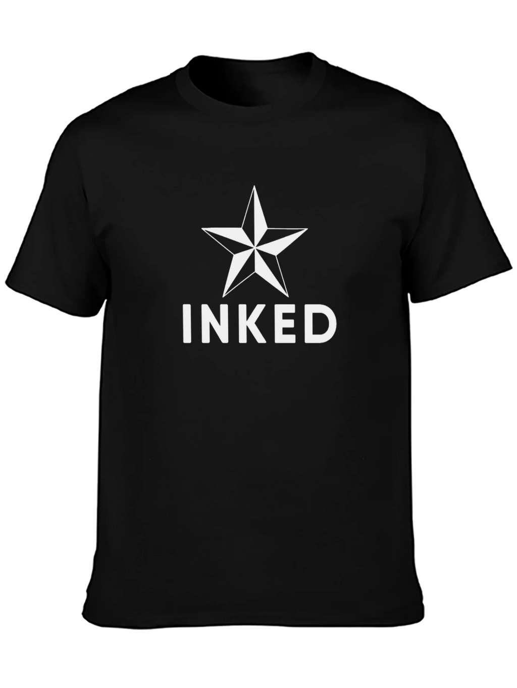 Inked Star Graphic T-Shirt - Black Crew Neck Tee product image 3