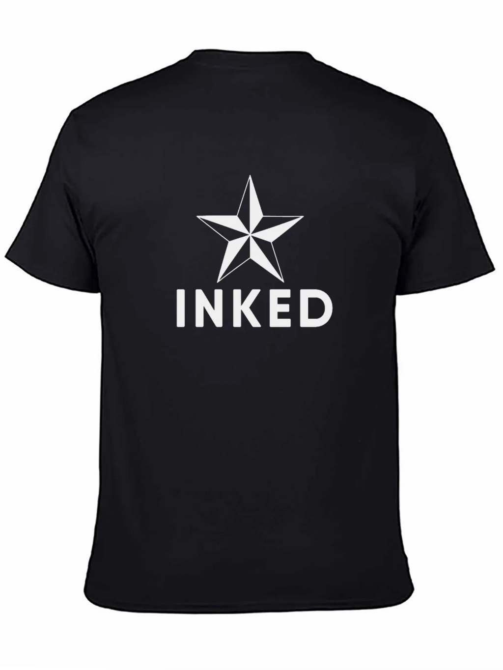 Inked Star Graphic T-Shirt - Black Crew Neck Tee product image 4