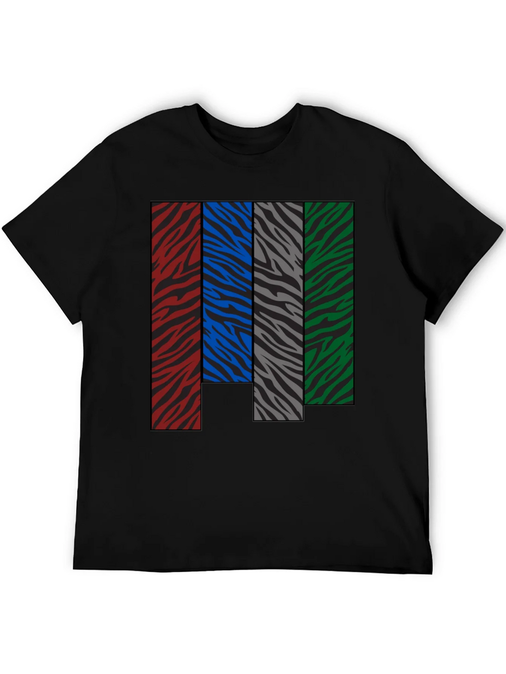 Zebra Stripe Color Block Graphic Tee product image 5