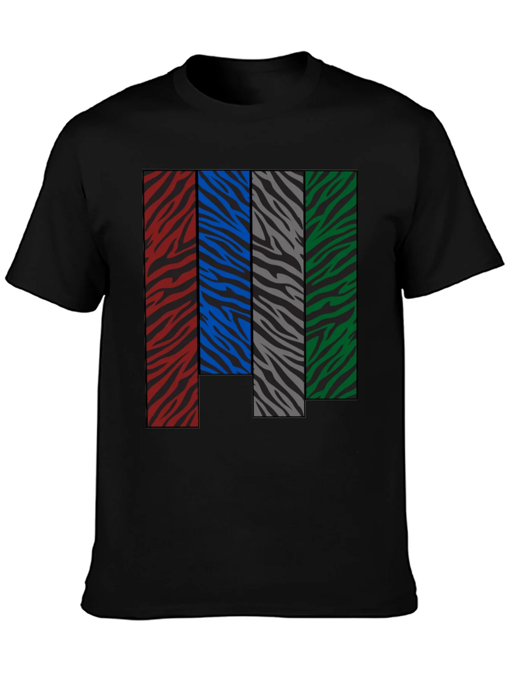 Zebra Stripe Color Block Graphic Tee product image 3
