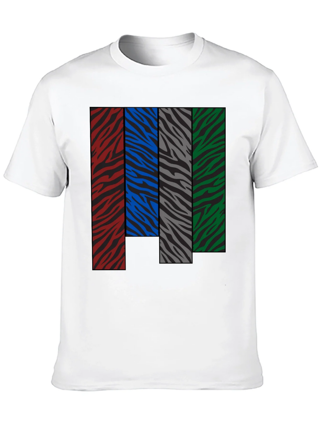Zebra Stripe Color Block Graphic Tee product image 9