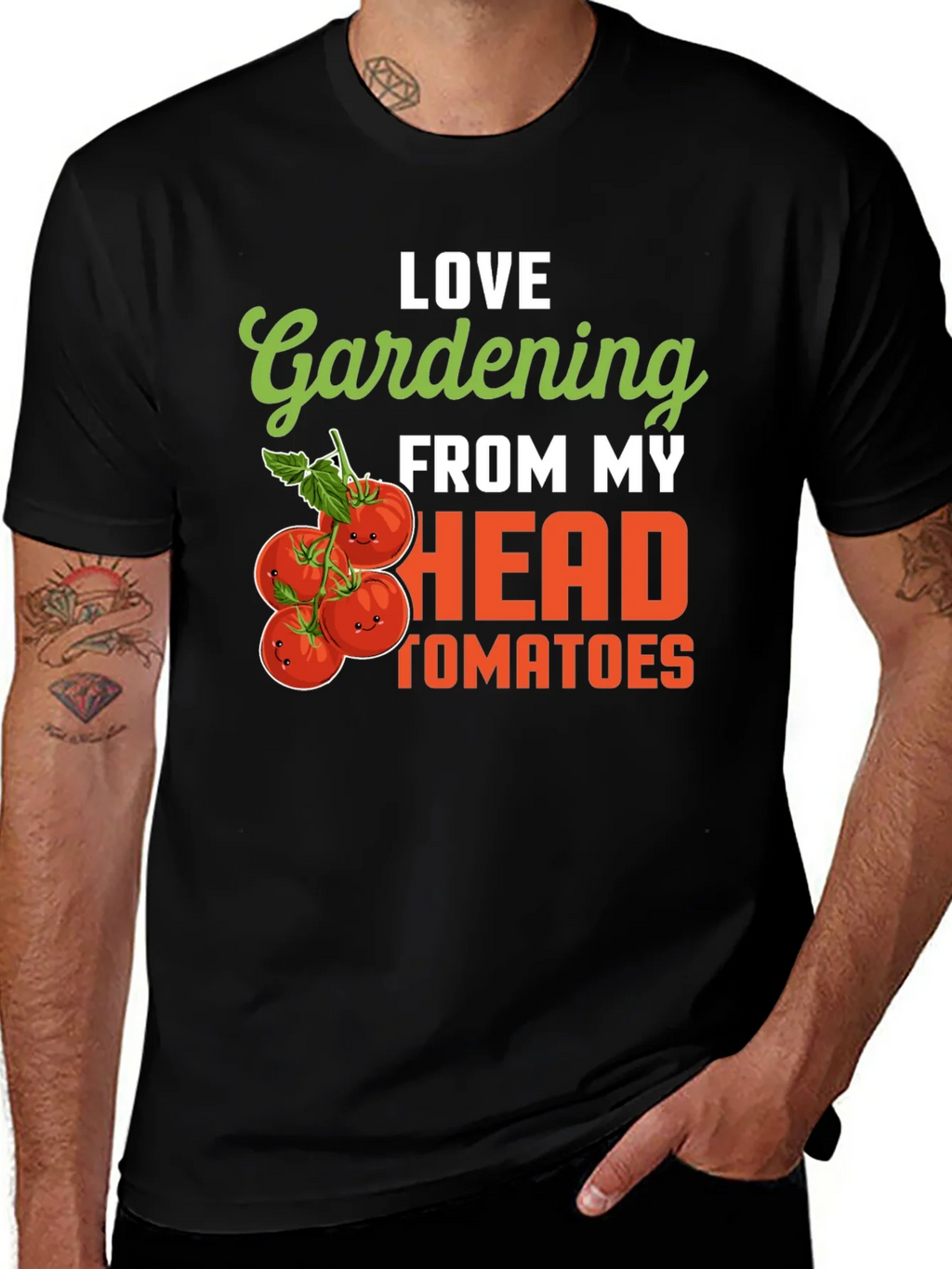 Gardening Tomato Humor T-Shirt - Love From My Head Tomatoes product image 1