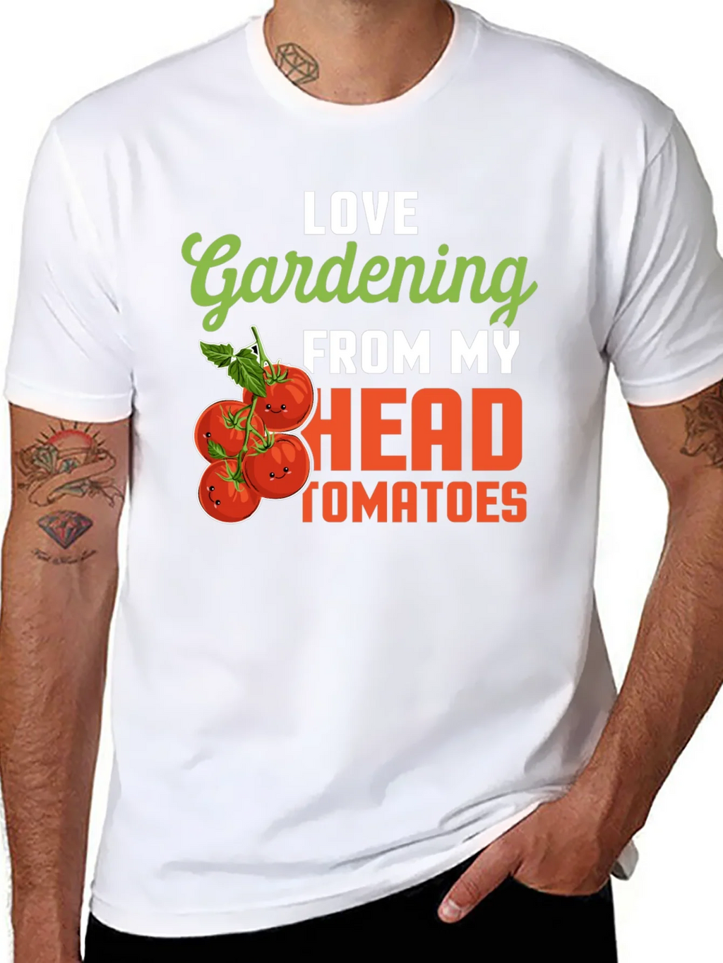 Gardening Tomato Humor T-Shirt - Love From My Head Tomatoes product image 7