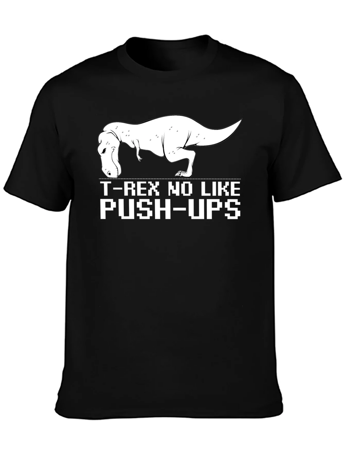 T-Rex No Like Push-Ups Graphic Tee - Funny Dinosaur Shirt product image 2