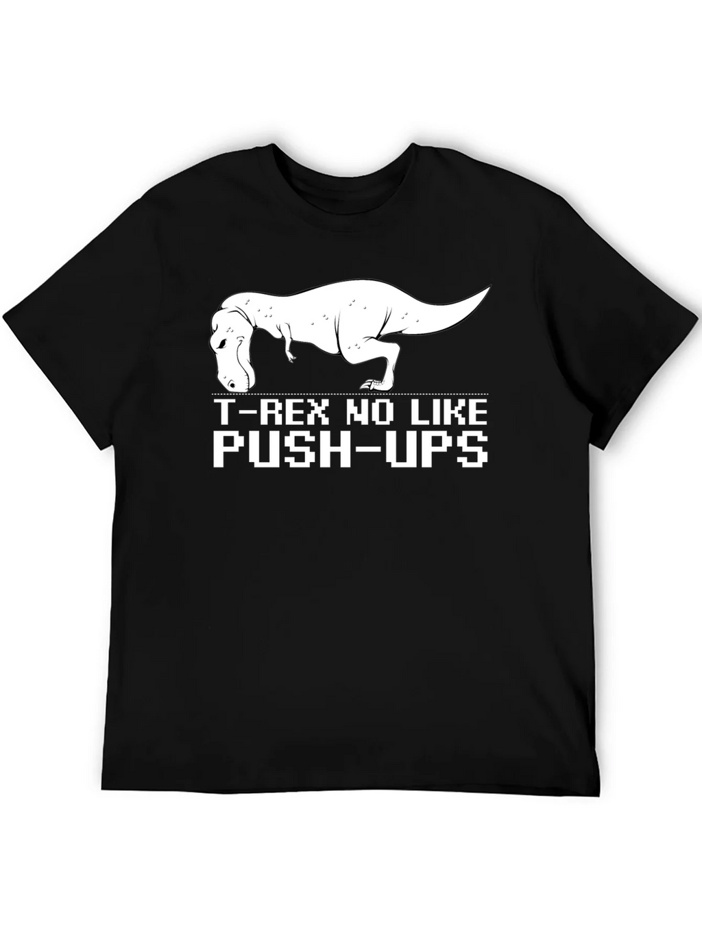 T-Rex No Like Push-Ups Graphic Tee - Funny Dinosaur Shirt product image 3