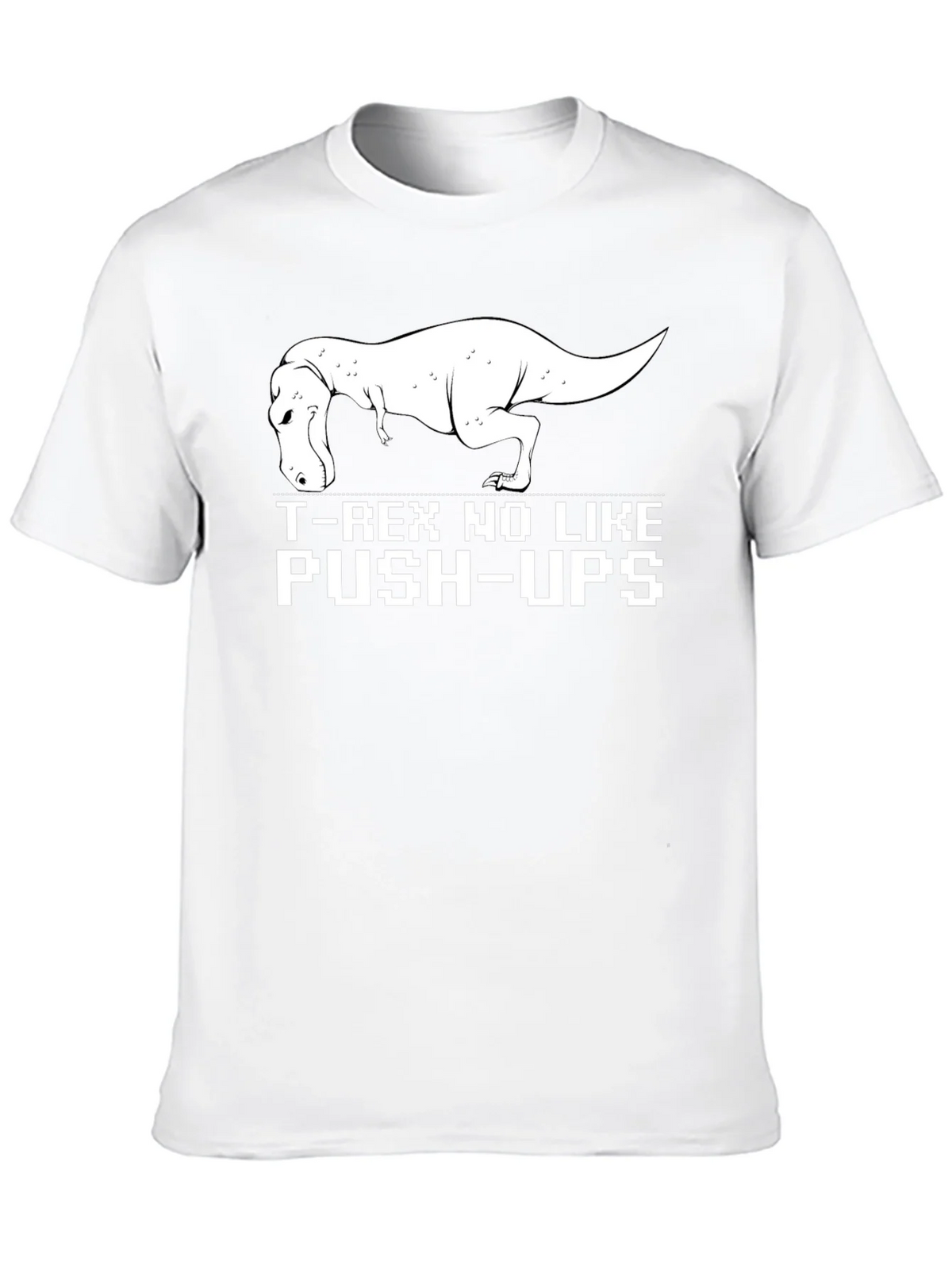 T-Rex No Like Push-Ups Graphic Tee - Funny Dinosaur Shirt product image 5