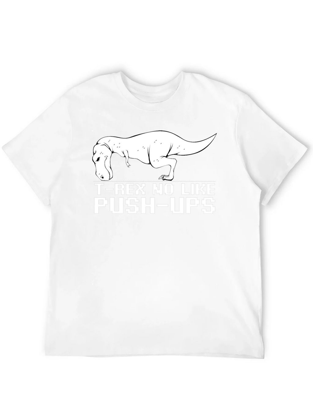 T-Rex No Like Push-Ups Graphic Tee - Funny Dinosaur Shirt product image 6