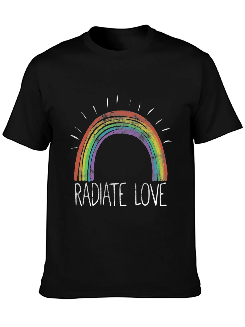 Radiate Love Rainbow Graphic T-Shirt product image 3