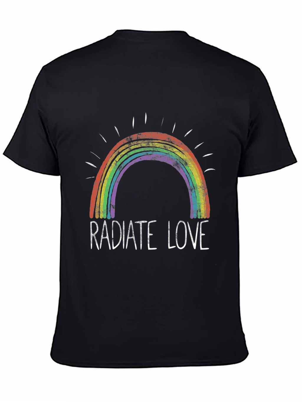 Radiate Love Rainbow Graphic T-Shirt product image 4