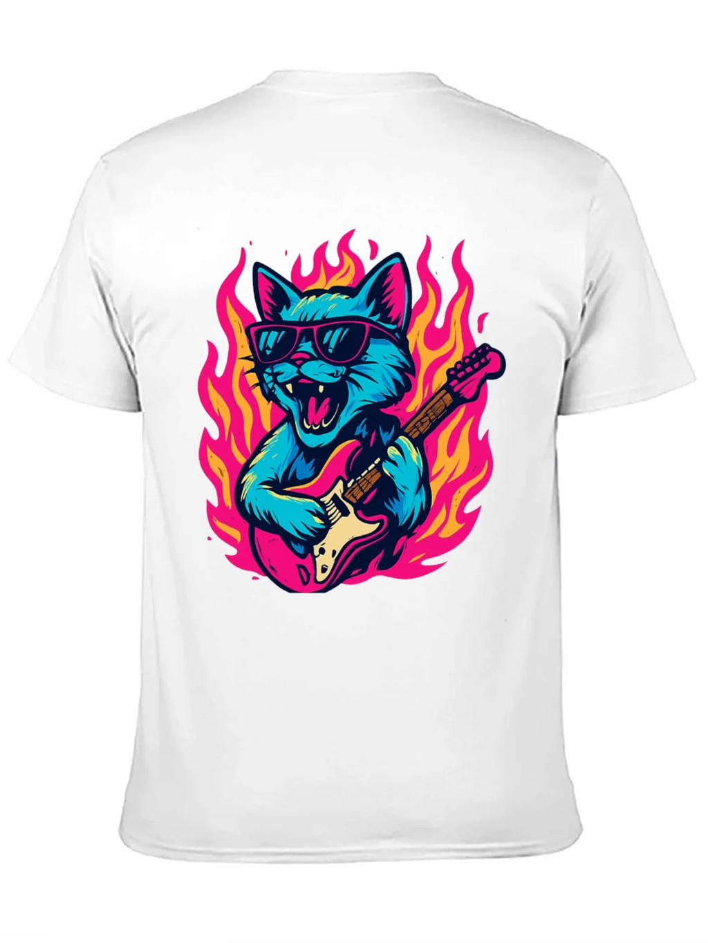Rockin Cat Guitarist T-Shirt product image 10