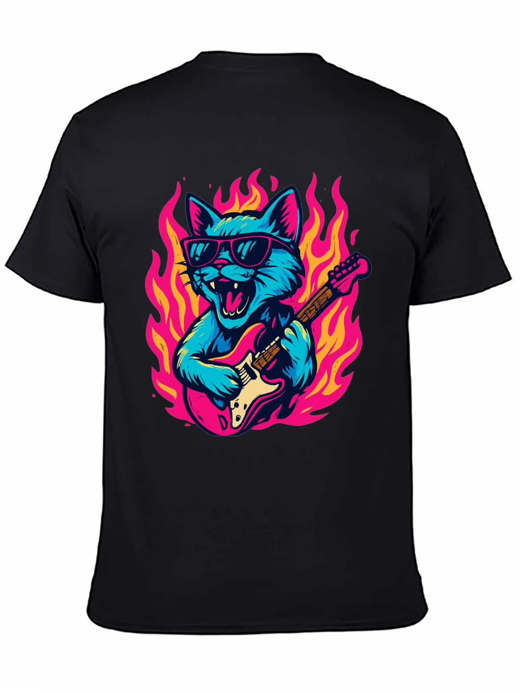 Rockin Cat Guitarist T-Shirt product image 4