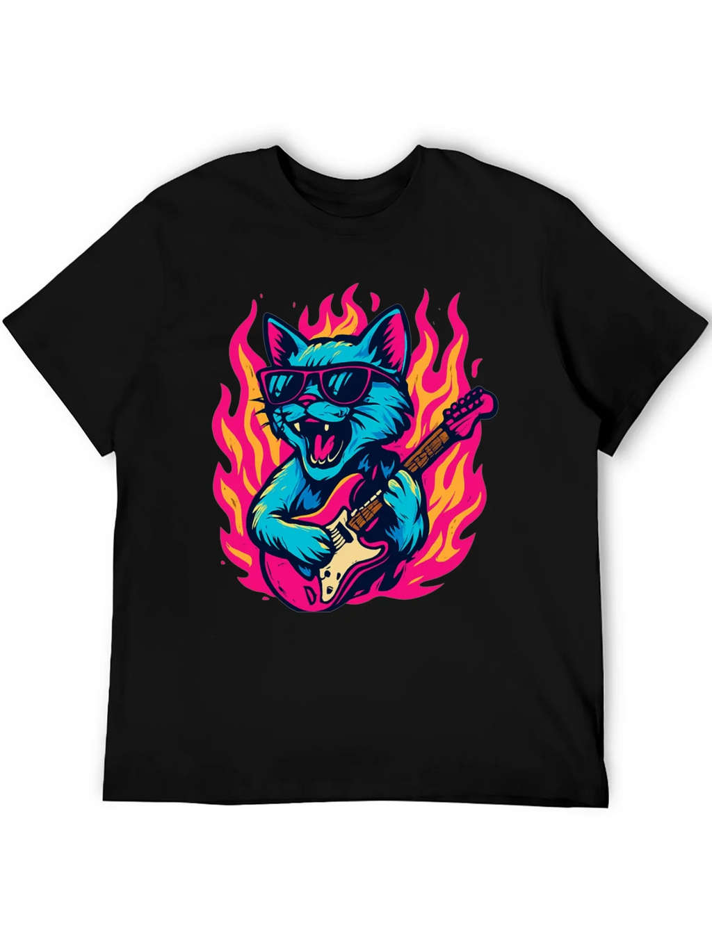 Rockin Cat Guitarist T-Shirt product image 5