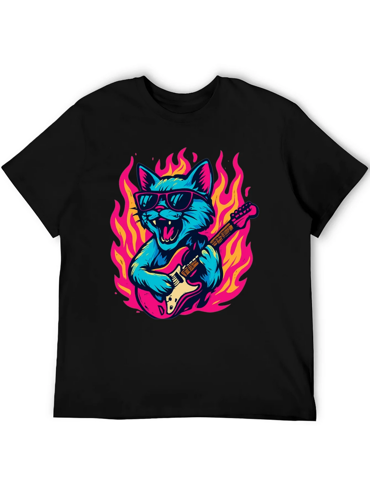 Rockin Cat Guitarist T-Shirt product image 5