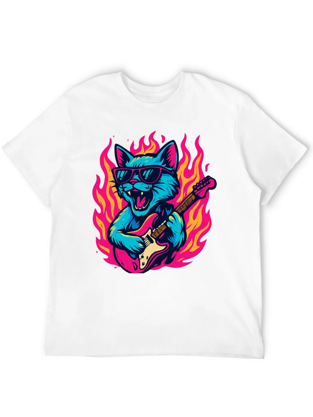 Rockin Cat Guitarist T-Shirt product image 11