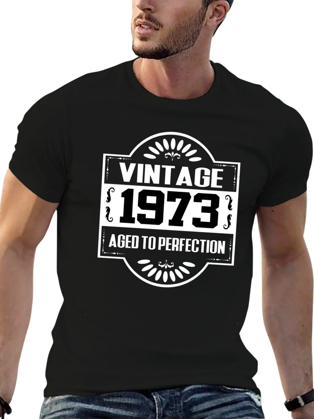 Vintage 1973 Aged to Perfection Black T-Shirt product image 6
