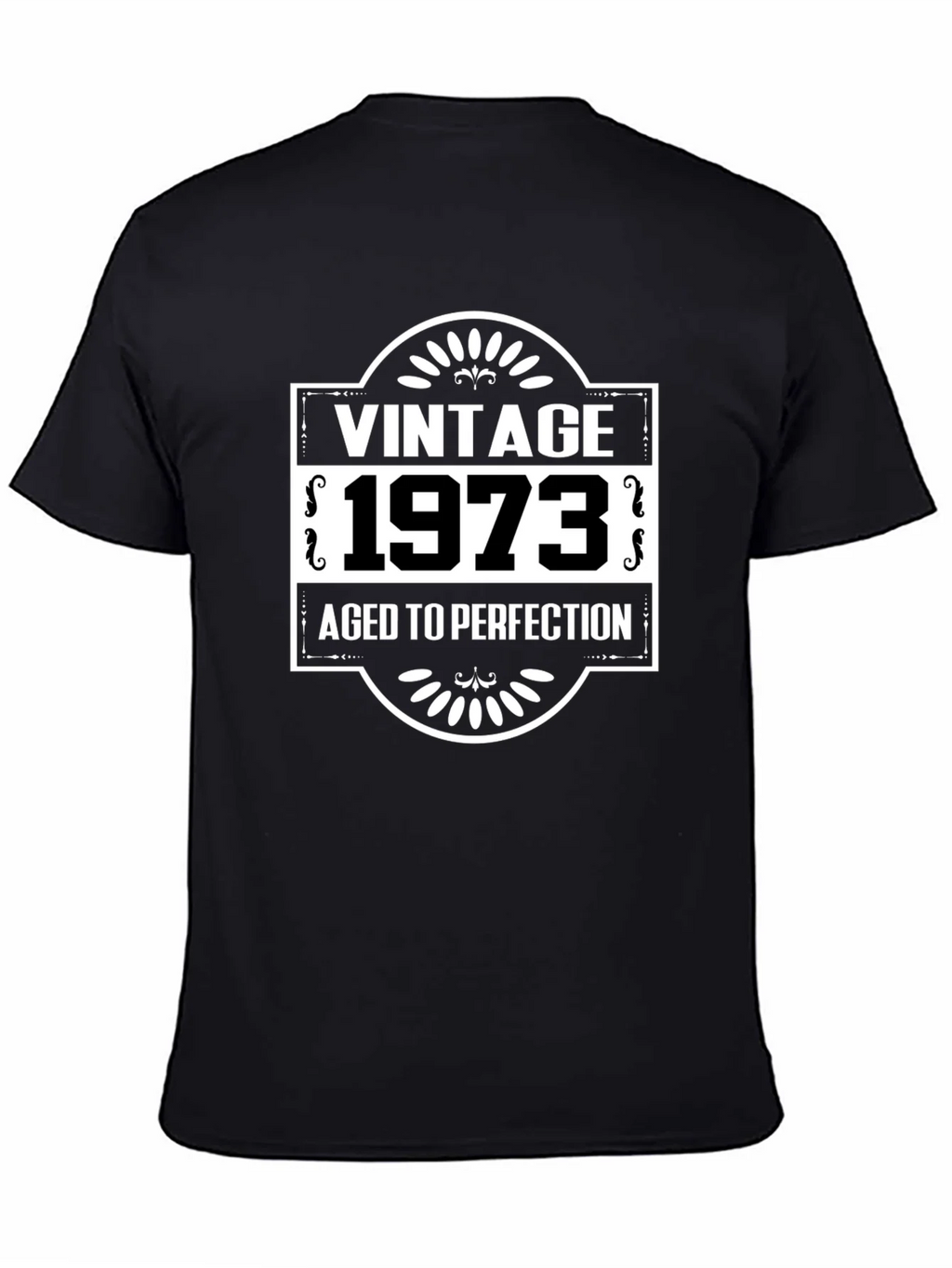 Vintage 1973 Aged to Perfection Black T-Shirt product image 4