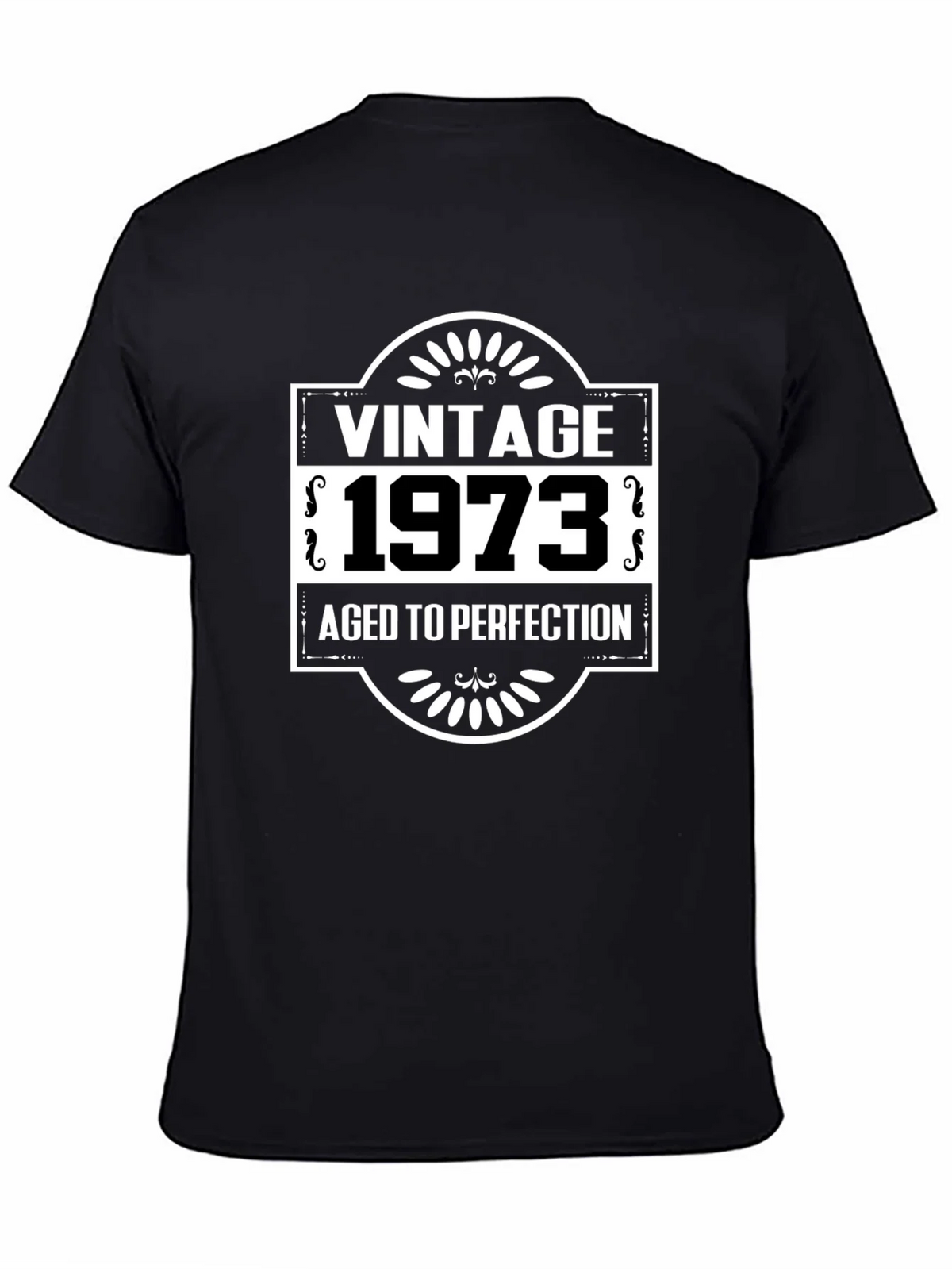 Vintage 1973 Aged to Perfection Black T-Shirt product image 4