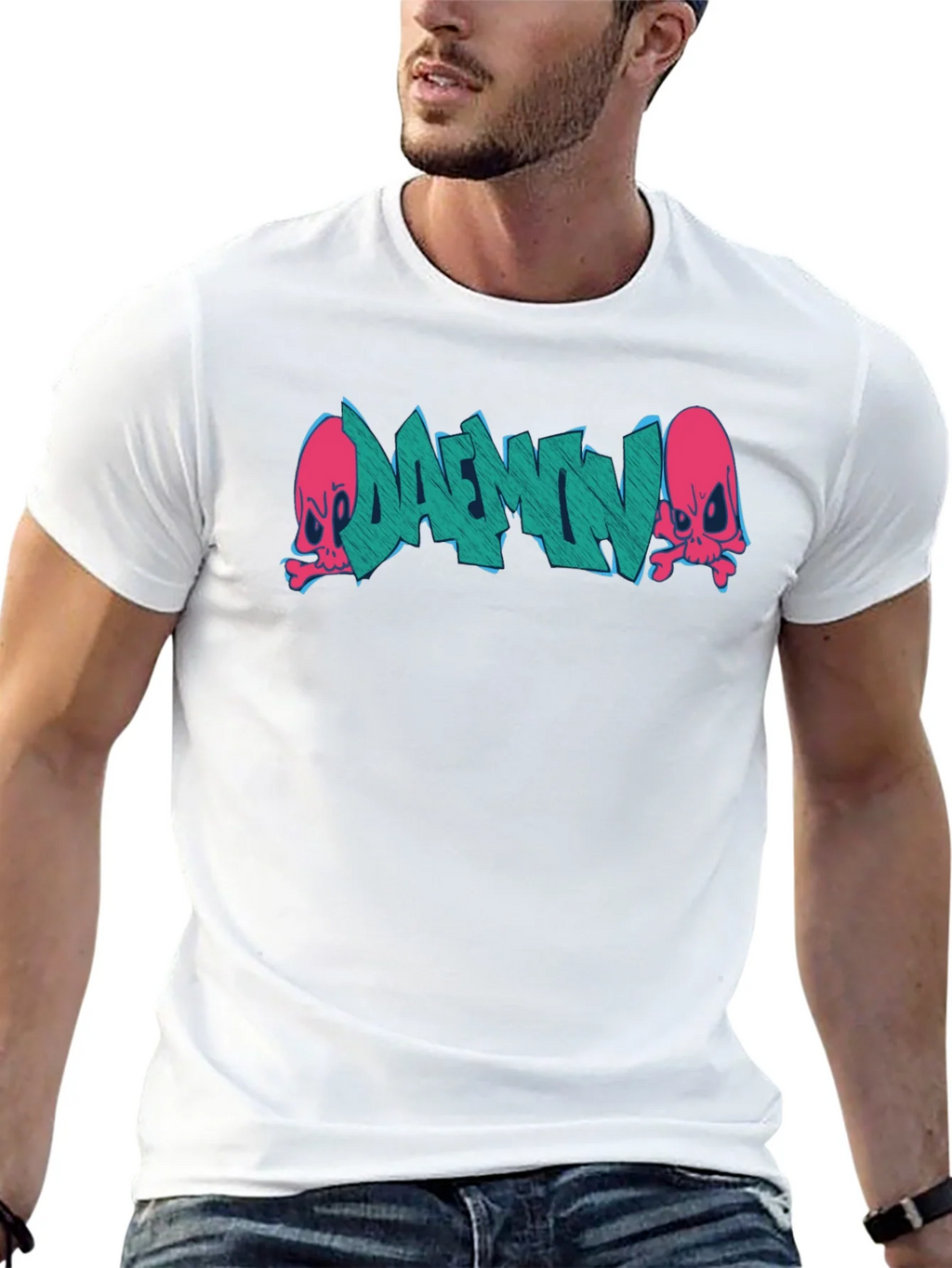 Daemon Graffiti Graphic T-Shirt - Black product image 12