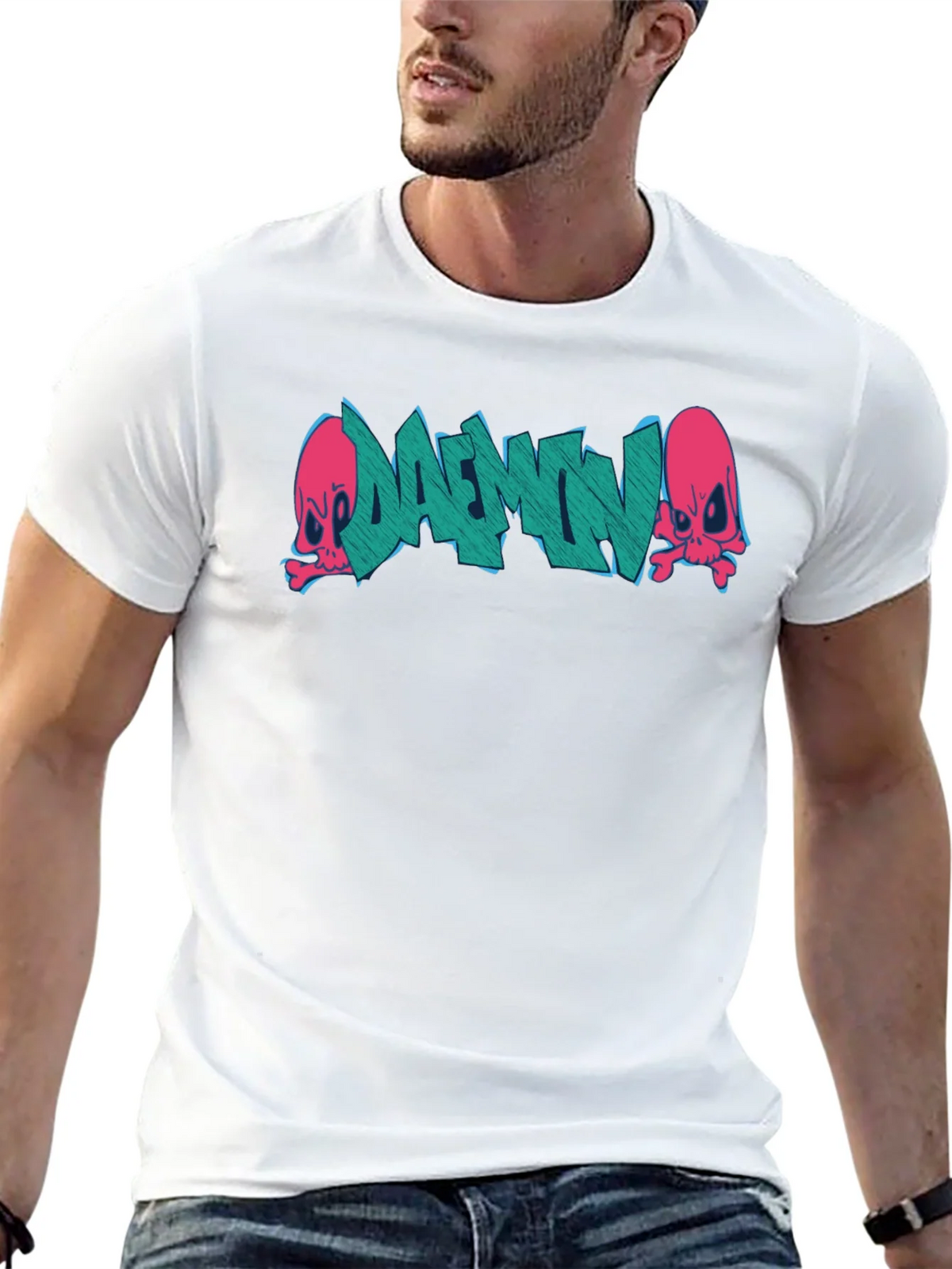 Daemon Graffiti Graphic T-Shirt - Black product image 12