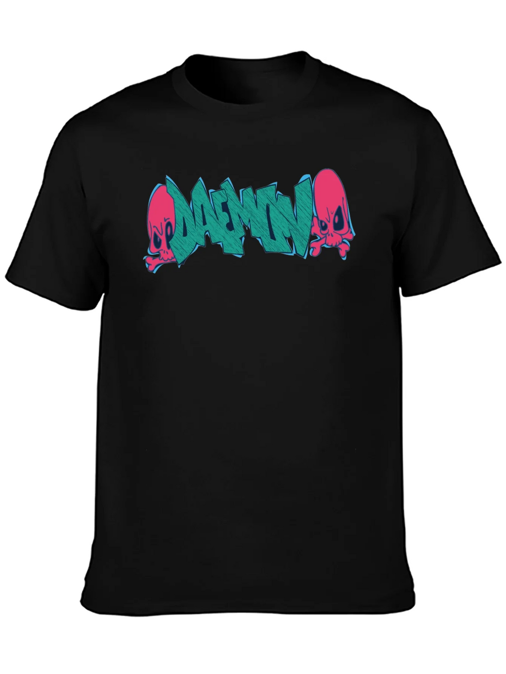 Daemon Graffiti Graphic T-Shirt - Black product image 3