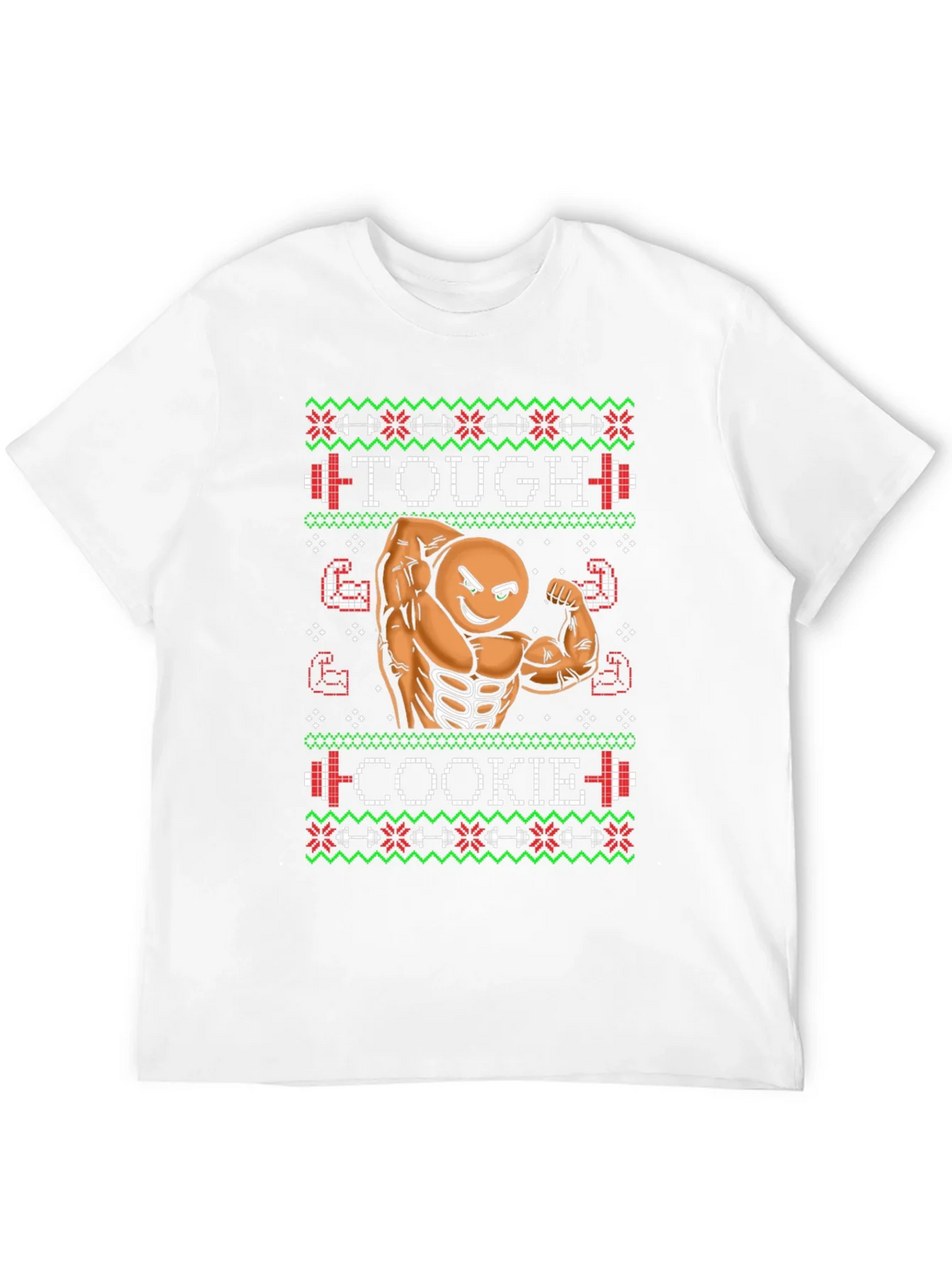 Tough Cookie Ugly Christmas Sweater Gym Workout T-Shirt product image 11