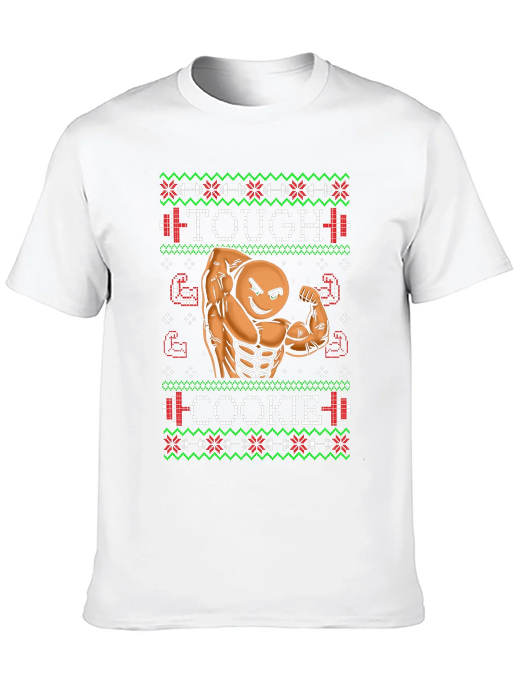 Tough Cookie Ugly Christmas Sweater Gym Workout T-Shirt product image 9
