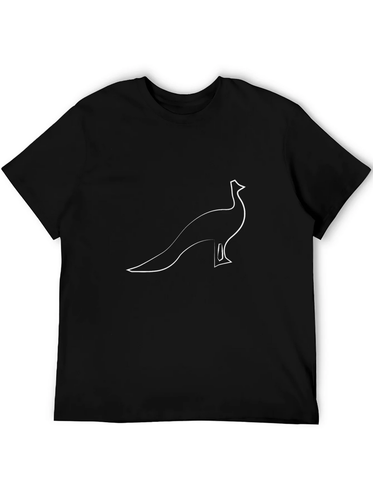 Minimalist Peacock Graphic T-Shirt - Black Cotton Tee product image 5