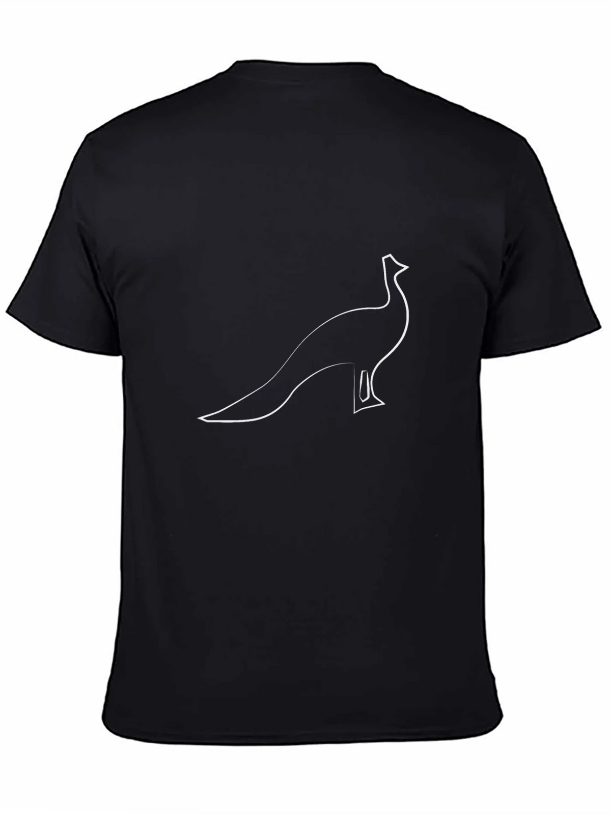 Minimalist Peacock Graphic T-Shirt - Black Cotton Tee product image 4