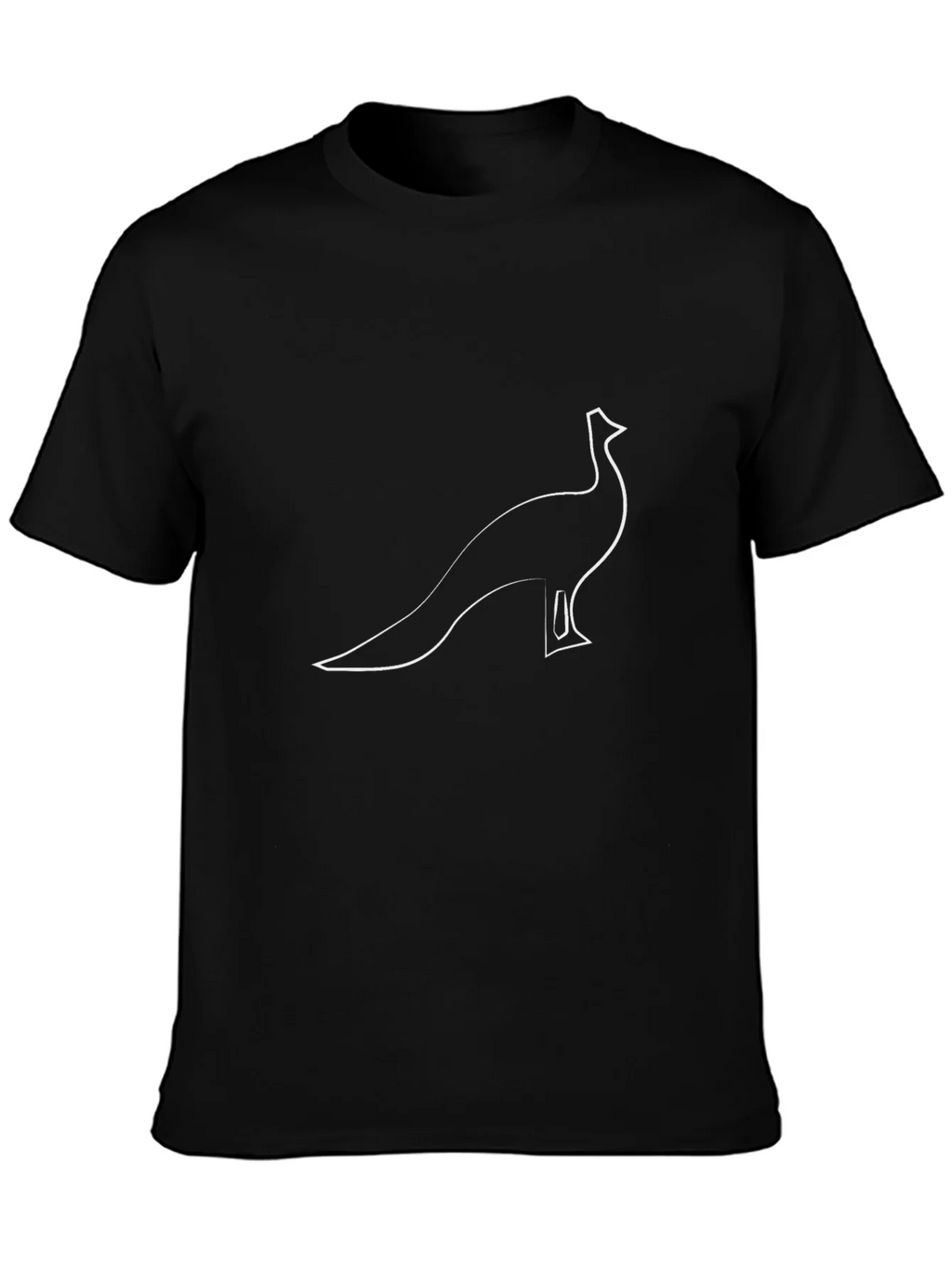 Minimalist Peacock Graphic T-Shirt - Black Cotton Tee product image 3