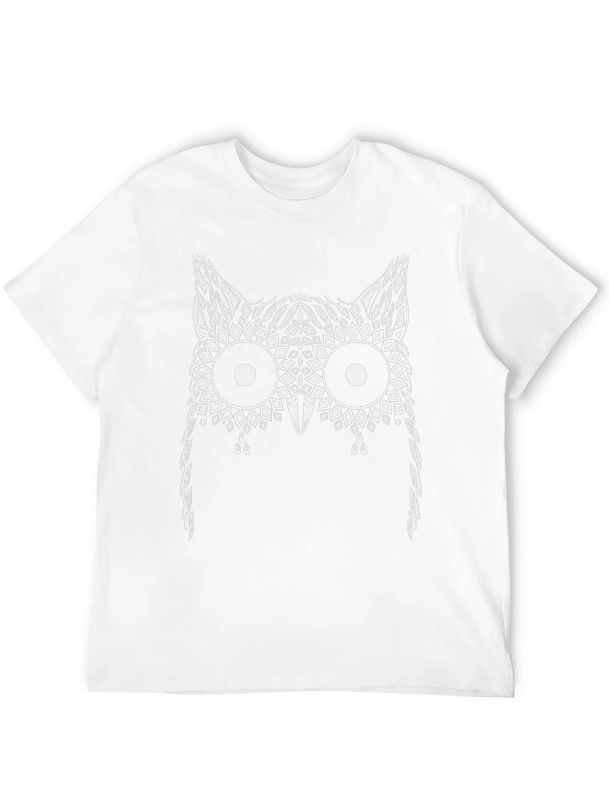 Abstract Owl Graphic Print Black T-Shirt product image 11
