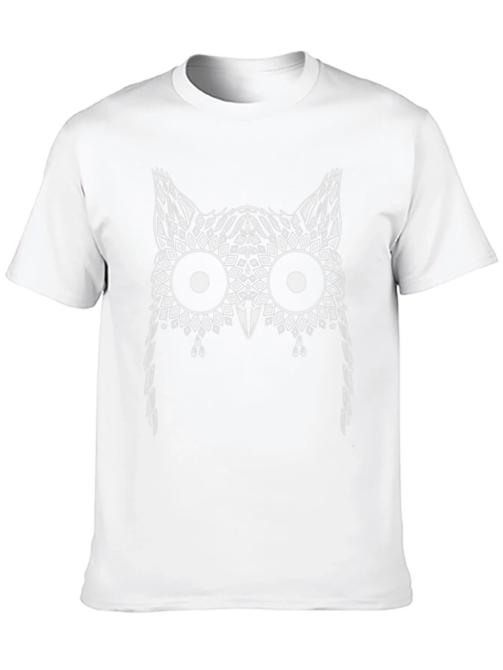 Abstract Owl Graphic Print Black T-Shirt product image 9