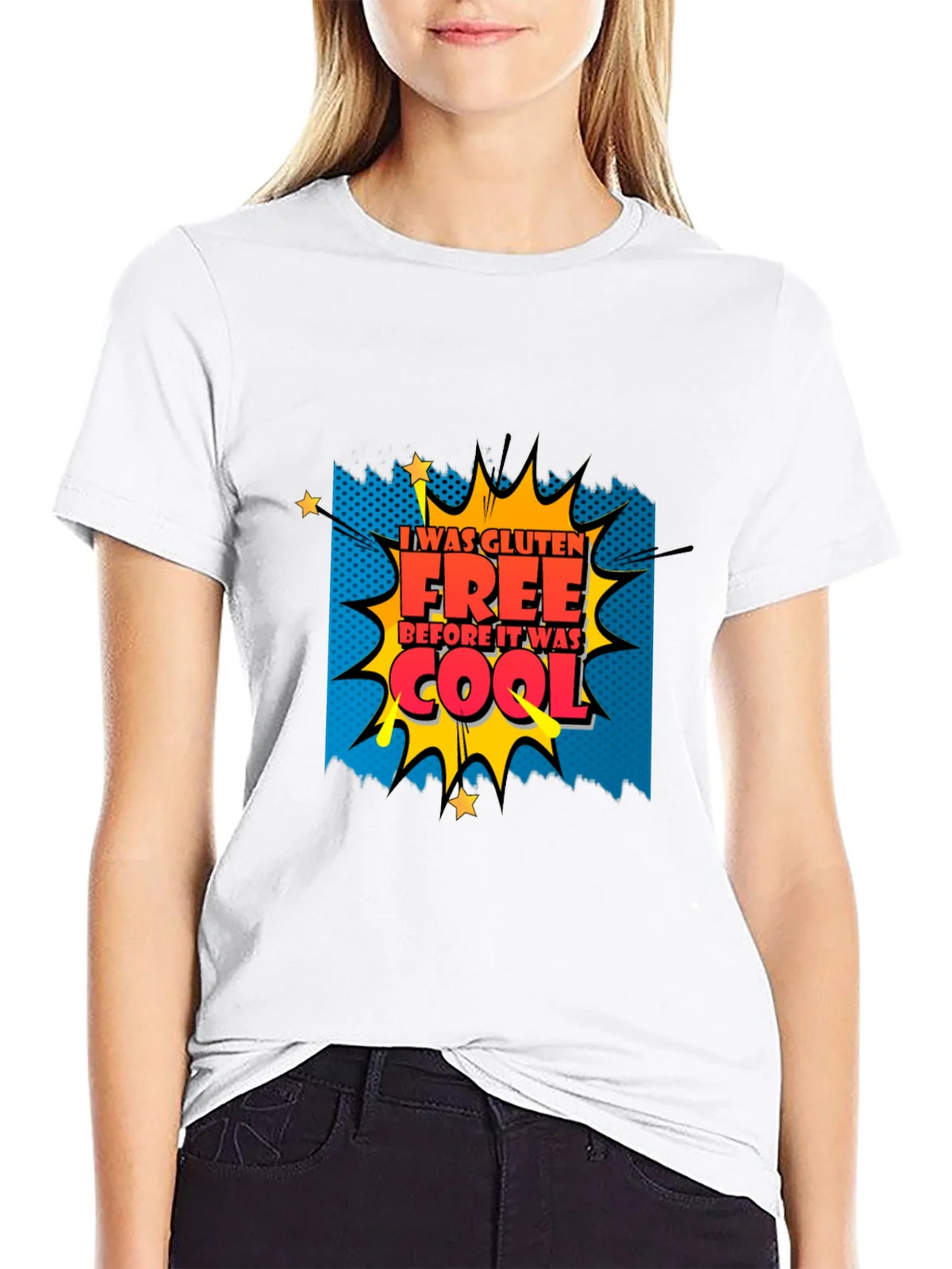 Gluten Free Before It Was Cool Graphic Tee - Black product image 8