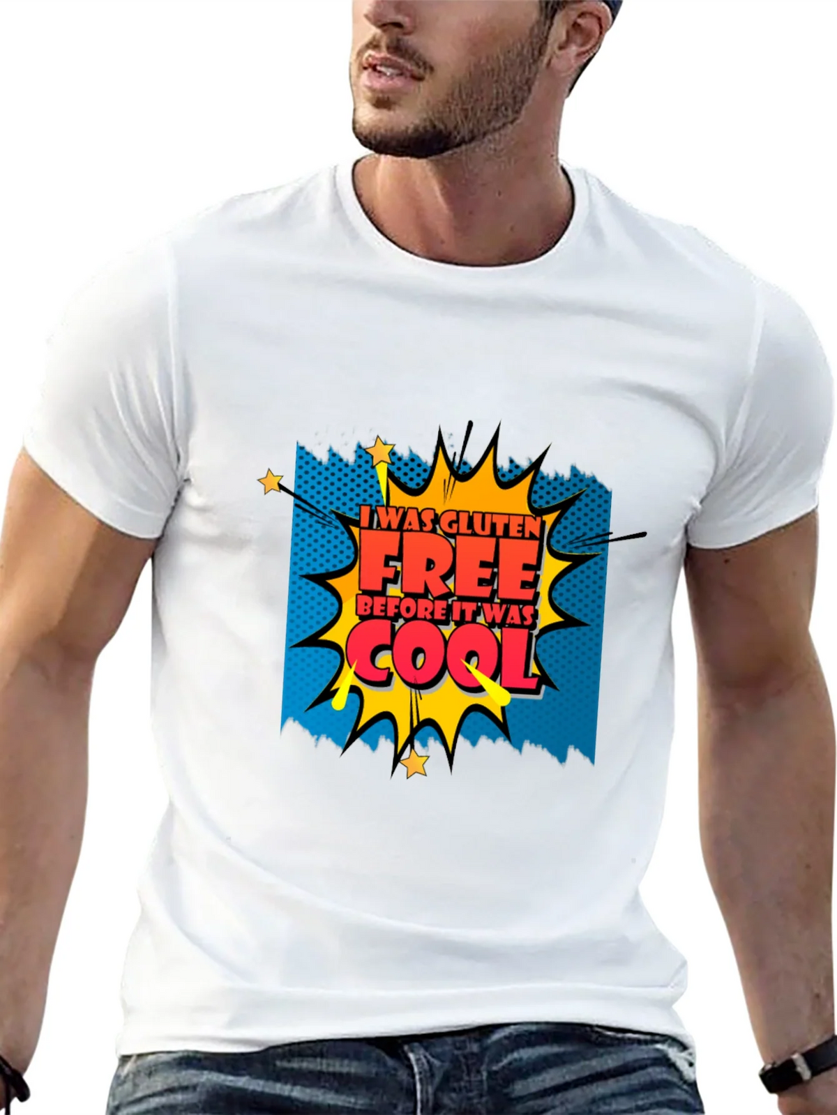 Gluten Free Before It Was Cool Graphic Tee - Black product image 12