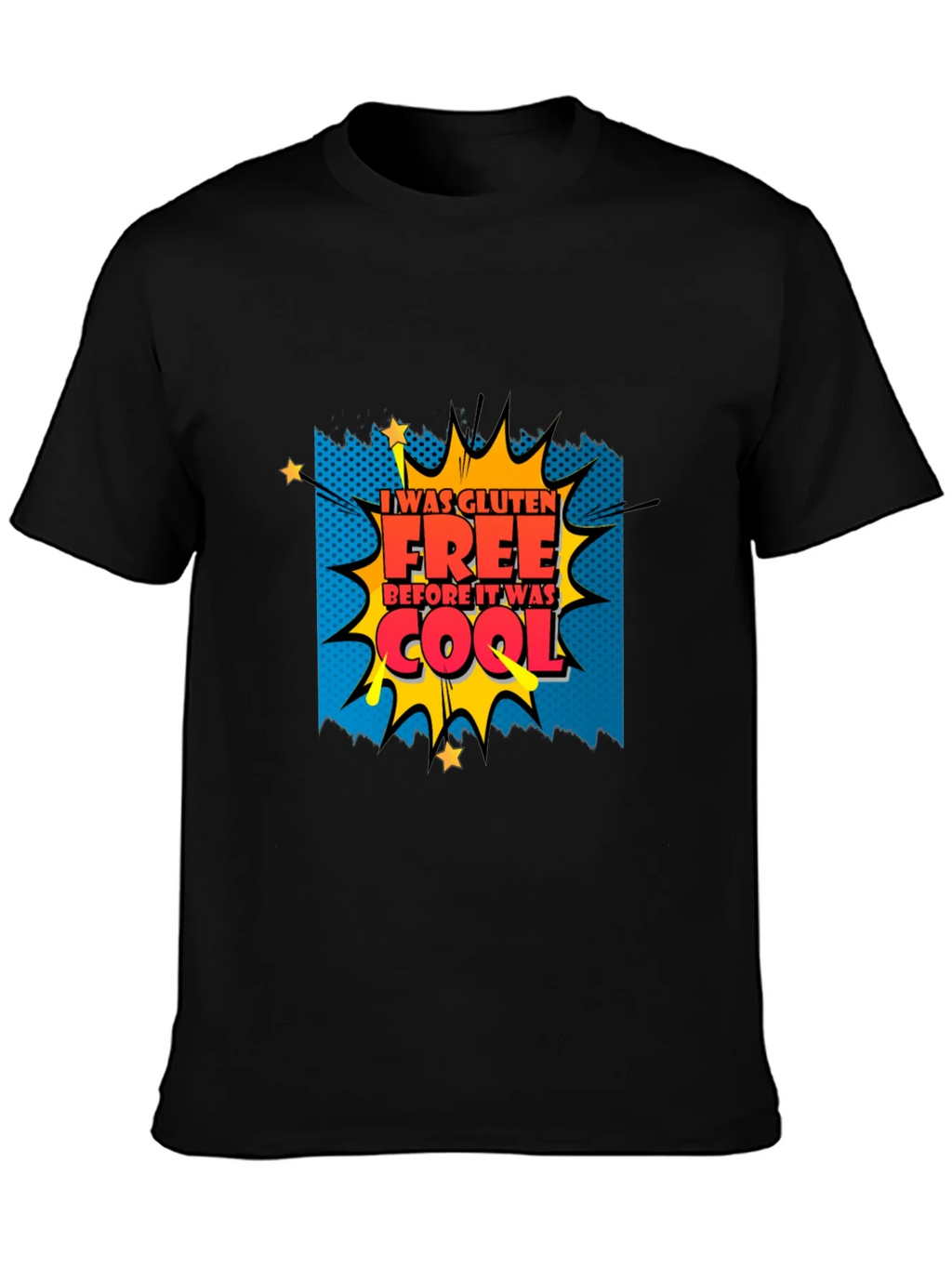 Gluten Free Before It Was Cool Graphic Tee - Black product image 3
